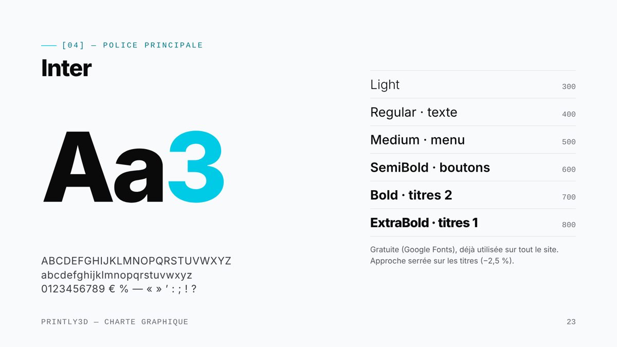Typographie Inter