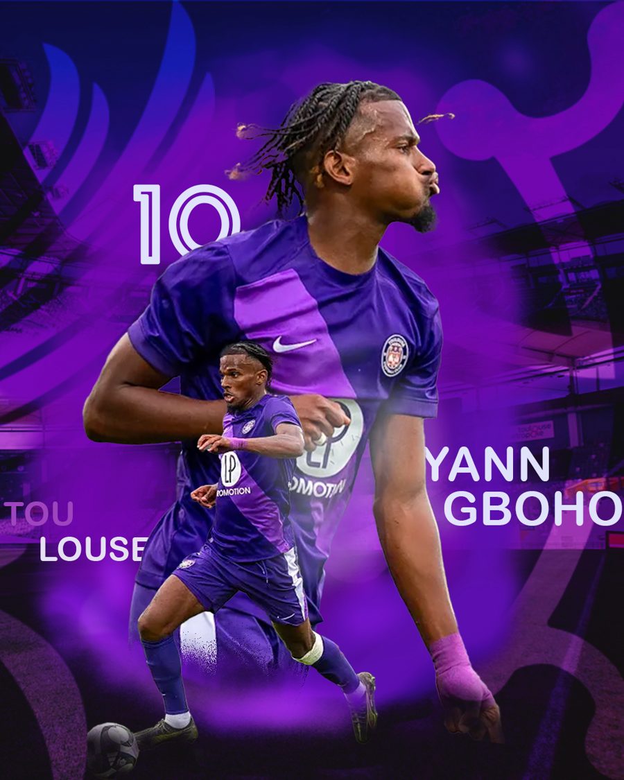 Visuel joueur Yann Gboho, Toulouse FC