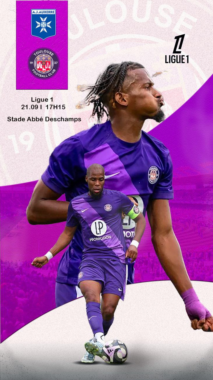Affiche de match Auxerre – Toulouse FC, Ligue 1